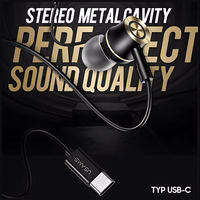 USAMS Stereo austiņas EP-43 metalUSB-C tumši zaļš HSEP4302