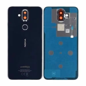 Aizmugurējais vāciņš Nokia 8.1 melns oriģināls (lietots Grade B)