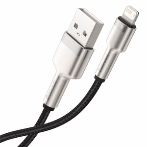 Baseus kabelis Cafule Metal USB - Lightning 1,0 m 2,4A melns