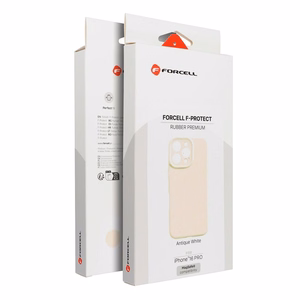 Case for iPhone 16e (SE4 2025) / 17e Forcell F-Protect Rubber Premium compatible with MagSafe antique white