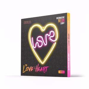 Neon LED Light LOVE HEART violets balts NNE02 Neolia