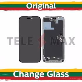 LCD displejs saderīgs ar iPhone 15 Pro Max melns (Renewed: Telemax)