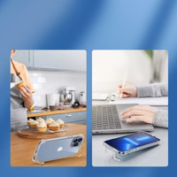 Joyroom Defender sērijas apvalks iPhone 14 bruņots āķa apvalks ar statīvu caurspīdīgs (JR-14H1)