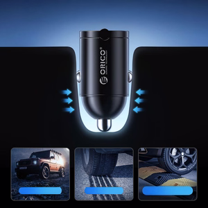 Orico MiniRing 30W USB-A + USB-C auto lādētājs - melns