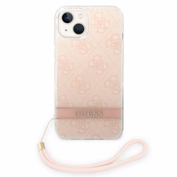 Guess GUOHCP14MH4STP iPhone 14 Plus 6.7 "rozā / rozā cietais apvalks 4G druka Siksna