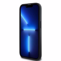 DKNY Ādas rūtainais magnētiskais apvalks iPhone 13 Pro / 13 - melns