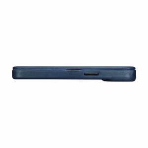 iCarer CE Premium ādas folio vāciņš iPhone 14 Plus ar MagSafe magnētisku flip vāciņu - zilā krāsā