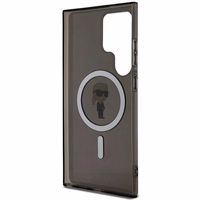 Karl Lagerfeld IML Ikonik magnētiskais viedtālruņa apvalks Samsung Galaxy S24 Ultra - melns