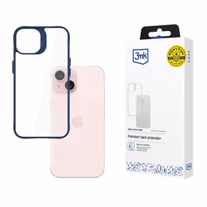 3mk Satin Armor Viedtālruņa apvalks Zila Apple iPhone 15 - caurspīdīgs