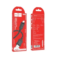 Kabelis USB A uz Lightning Hoco 2,4A 1 m X94 melns