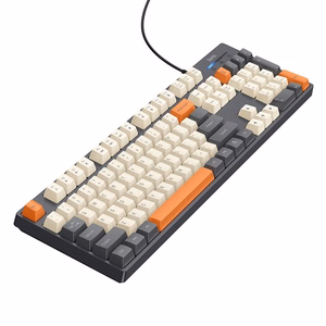 Vadu QWERTY tastatūra Hoco GM61, trīskrāsu (balta, pelēka, oranža)