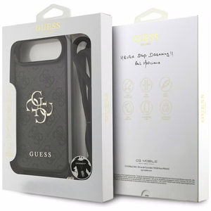 Guess 4G Big Logo Cord Stap soma pāri plecam viedtālrunim iPhone Air - melns