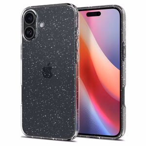 Spigen Liquid Crystal vāciņš ierīcei iPhone 16 6.1", caurspīdīgs ar spīdumiem