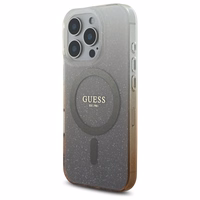 Guess IML Glitter Gradient Magnētiskais viedtālruņa apvalks iPhone 16 Pro Max - brūns