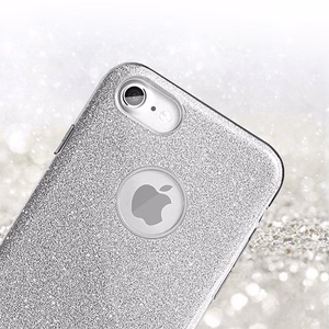 Spīdīgs viedtālruņa apvalks IPHONE 12 PRO MAX Sudraba