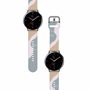 Moro pulksteņa siksna Samsung Galaxy Watch 40 / 41 / 42 / 43 / 44 mm no silikona - modelis 17