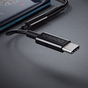 Adapteris Choetech AUX003 USB-C uz 3.5mm audio ligzdas adapteris (melns)
