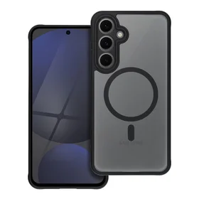 FULL MATTE MAG COVER viedtālruņa apvalks, saderīgs ar MagSafe, paredzēts SAMSUNG S24 FE melns