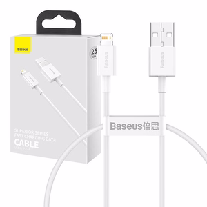 Baseus Superior USB - Lightning kabelis 2.4A 0.25 m balts (CALYS-02)