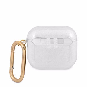 Guess GUA3UCG4GT AirPods 3 vāciņš caurspīdīgs Glitter kolekcija
