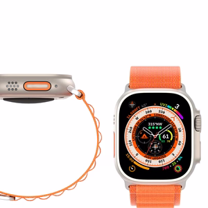 Sporta siksna ar sprādzi Apple Watch 9 / 8 / 7 / 6 / SE / 5 / 4 / 3 / 2 / 1 (41, 40, 38 mm) Dux Ducis siksna GS versija - oranža