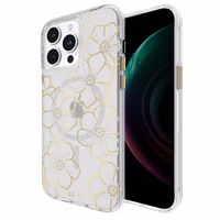 maciņš-Mate Floral Gems MagSafe - iPhone 15 Pro Max maciņš (zeltains)