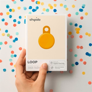 Chipolo LOOP – uzlādējams Bluetooth izsekotājs ar silikona cilpu iOS & Android, Honey