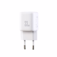 Joyroom JR-TG7 33W USB-A + USB-C sienas lādētājs ar 30W USB-C - Lightning 1m kabeli - balts