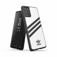 Adidas PU formētais viedtālruņa apvalks Samsung Galaxy S20+ - balts un melns