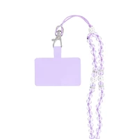 CRYSTAL DIAMOND tālruņa siksniņa, tālruņa piekariņš / auklas garums 74 cm (37 cm cilpā) / uz kakla – violets