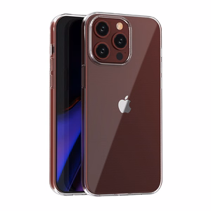 iPhone 15 Pro Max case from the Ultra Clear series in transparent color
