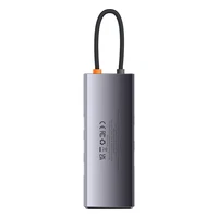 Hub 7in1 Baseus Metal Gleam sērija, USB-C uz 3x USB 3.0 + HDMI + USB-C PD + VGA + Ethernet RJ45