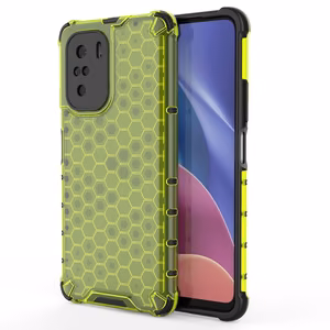 Honeycomb apvalks bruņu apvalks ar TPU buferi Xiaomi Redmi K40 Pro+ / K40 Pro / K40 / Poco F3 zaļš