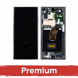 LCD ekrāns saderīgs ar Samsung S918 S23 Ultra ar rāmi / Lavandas / OEM