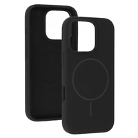 Magsafe Slim Silicone maciņš iPhone 16 Pro Max melns