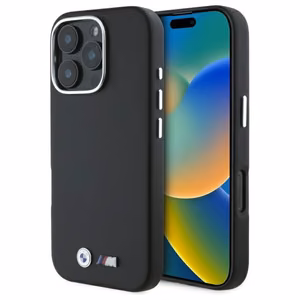 BMW M Smooth Full Wrapped Metal MagSafe Viedtālruņa apvalks Apple iPhone 16 Pro Max - melns
