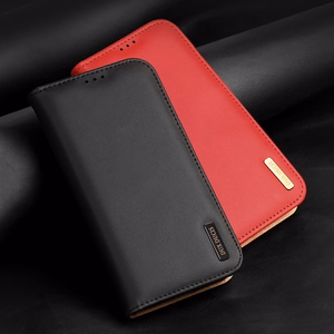 Dux Ducis Hivo ādas atverams vāciņš īstas ādas maks kartēm un dokumentiem iPhone 14 Pro brūna