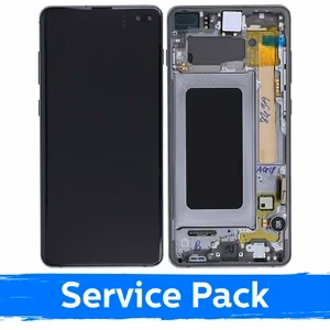 LCD displejs saderīgs ar Samsung G975 S10 Plus ar rāmi / Prism Black / (Service Pack)