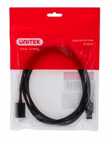 Unitek Y-C450GBK USB kabelis 2 m USB 2.0 USB A melns