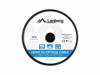 Lanberg HDMI kabelis M/M V2.0 10m optiskais AOC melns