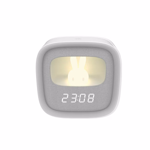 Alarm clock with LED Bunny night light PURE FNL-06 AURORA balts square Forever Light