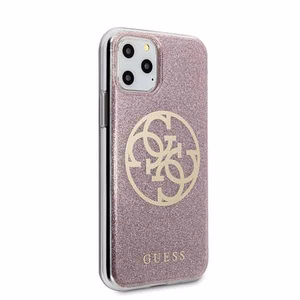 Guess GUHCN58PCUGLPI iPhone 11 Pro rozā/rozā hard case 4G Circle Glitter