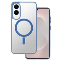 Akrila krāsains Magsafe apvalks Samsung Galaxy S25 Edge gaiši zils