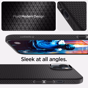 Spigen Liquid Air vāciņš iPhone 14 – matēts melns