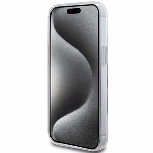 Karl Lagerfeld KLHMP15MHMRSCHH iPhone 15 Plus 6.7" balts/balts cietais apvalks ar gredzena statīvu Choupette Head Magnētiskais