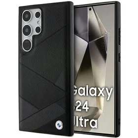 BMW BMHCS24L23RCGPK S24 Ultra S928 melna/melna cietais apvalks Paraksts Ādas Krustojošās Līnijas Raksts