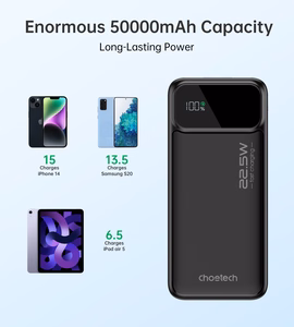 Portatīvais lādētājs Choetech B732 22.5W 50000mAh melns