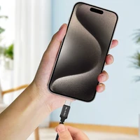 Blavec kabelis Raptor pīts - Type C uz Type C - PD 100W 5A 1 metrs Apple CarPlay/Android Auto (CRA-CC5BG10) melns-pelēks