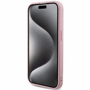 Guess Saffiano Iridescent Script viedtālruņa apvalks iPhone 14 Pro Max - rozā