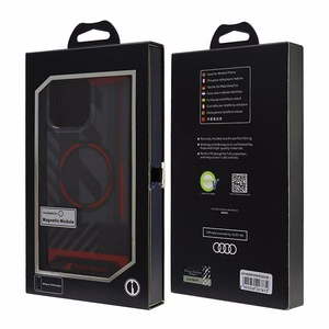 Audi IML Sport Magnētiskais iPhone 16 Pro Max 6.9" melns/melns cietais apvalks AUS-IMLMIP16PM-RSQ/D2-BK